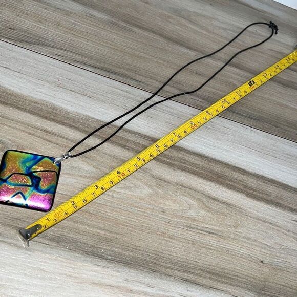 Dichroic Holographic Glass Fused Pendant Gypsy Vibes - Picture 5 of 6